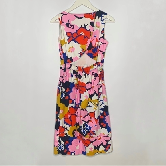 Anthropologie Whit Two Mod Floral Print Sleeveless Shift Dress Size 0 - Picture 8 of 15